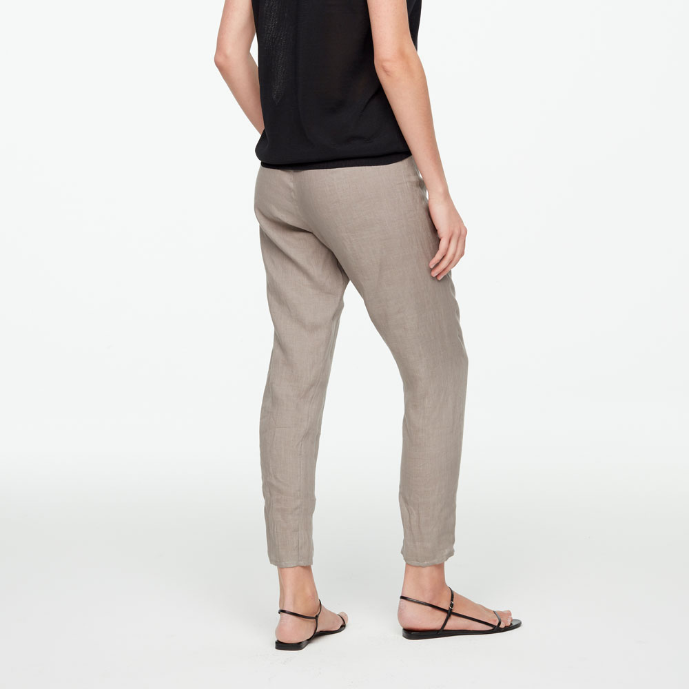 Sarah Pacini PANTALON COURT EN LIN Derrière