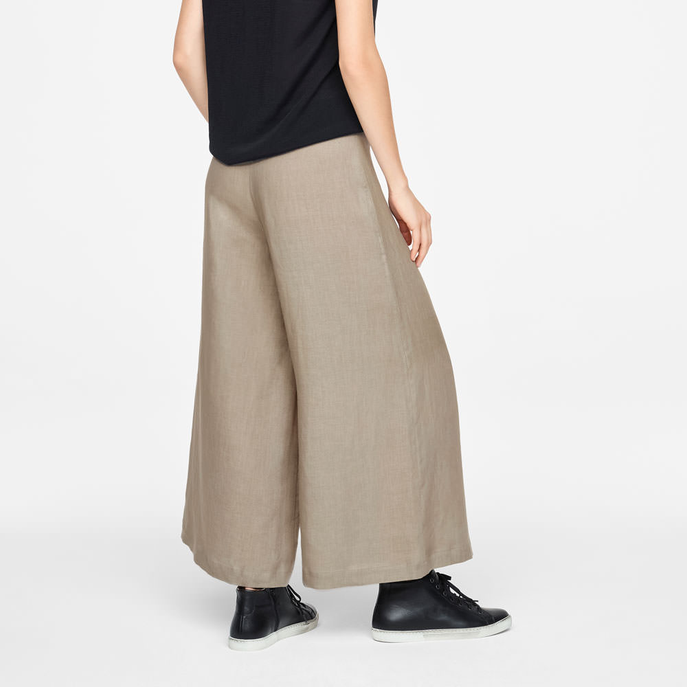 Sarah Pacini LINEN PANTS - GAUCHO Back view