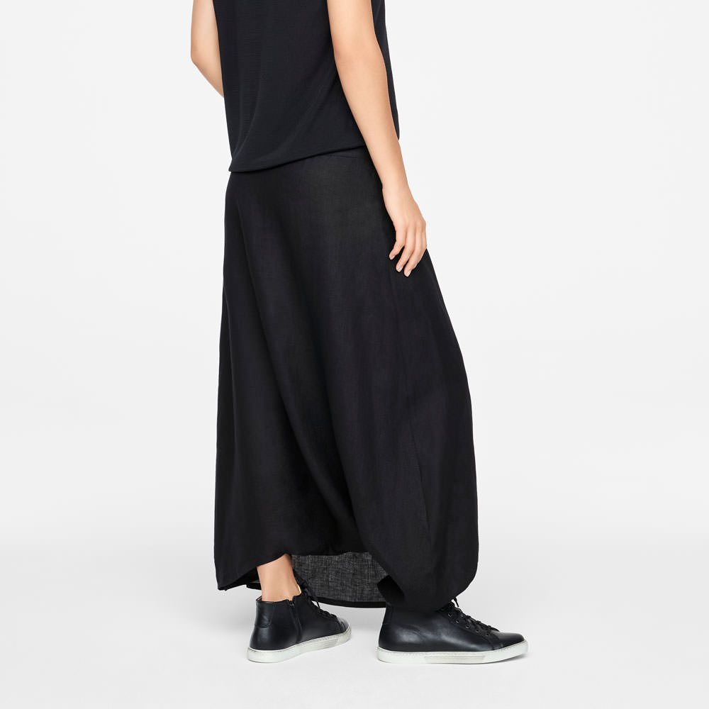 Sarah Pacini LINEN PANTS - SAROUEL-STYLE Back view