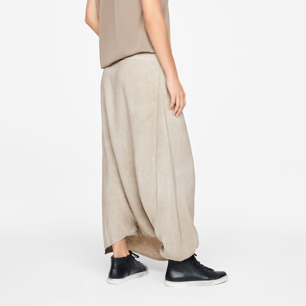 Sarah Pacini LINEN PANTS - SAROUEL-STYLE Back view