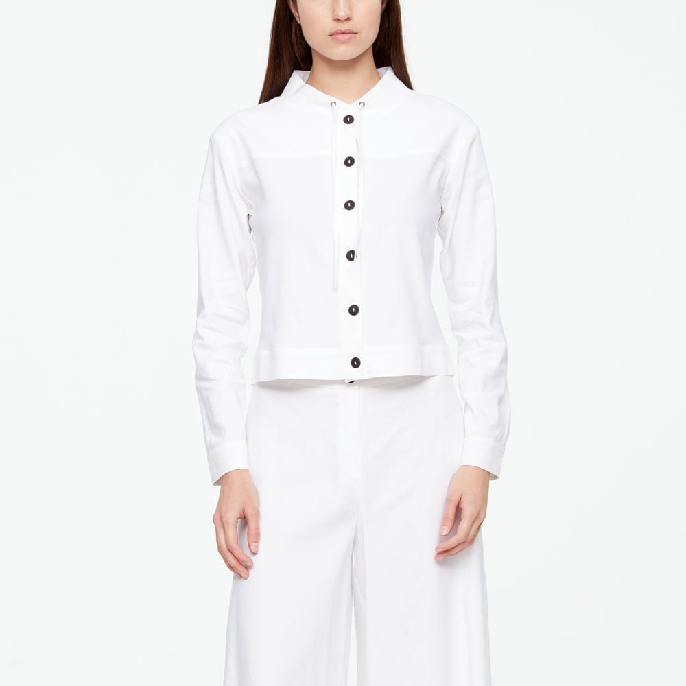 Sarah Pacini VESTE EN LIN - CORDON De face