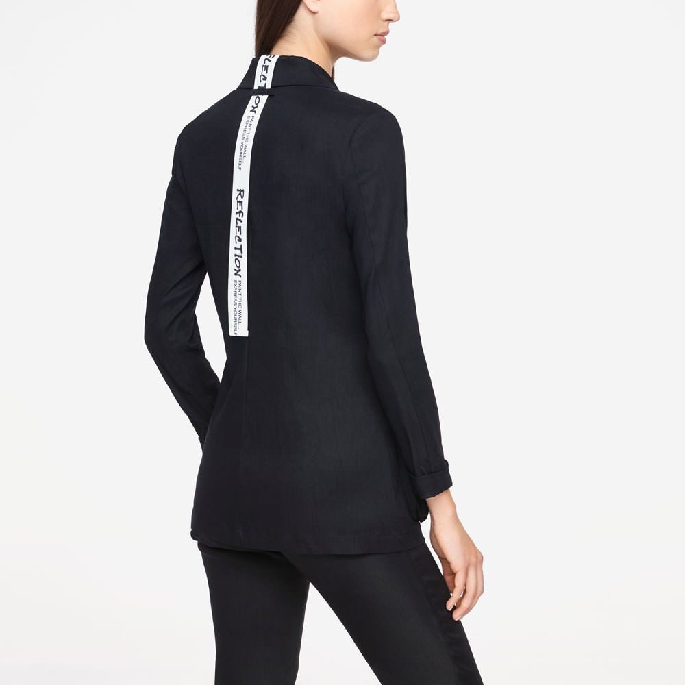 Sarah Pacini STRETCH LINEN JACKET Back view