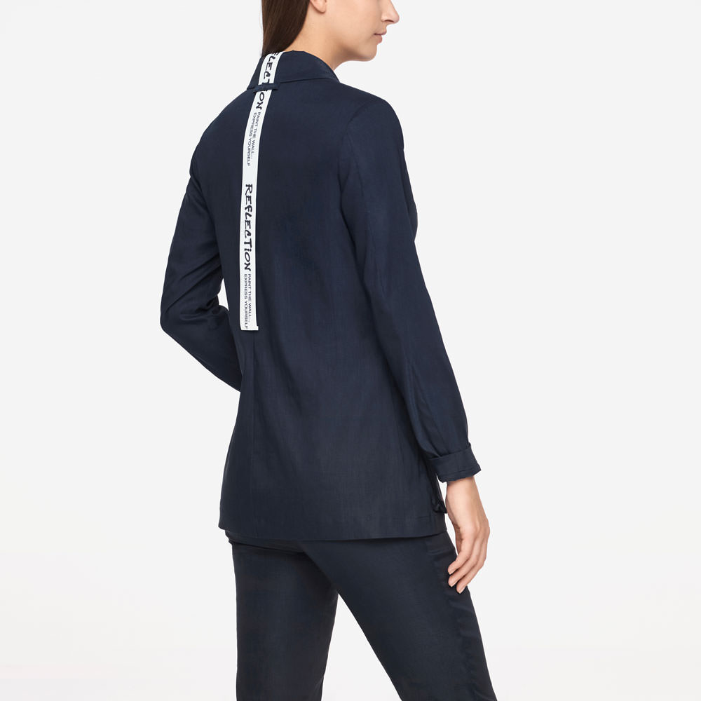 Sarah Pacini VESTE EN LIN STRETCH Derrière