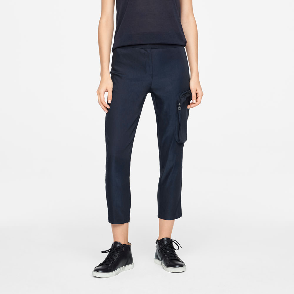 Sarah Pacini HOSE AUS STRETCHLEINEN Vorne