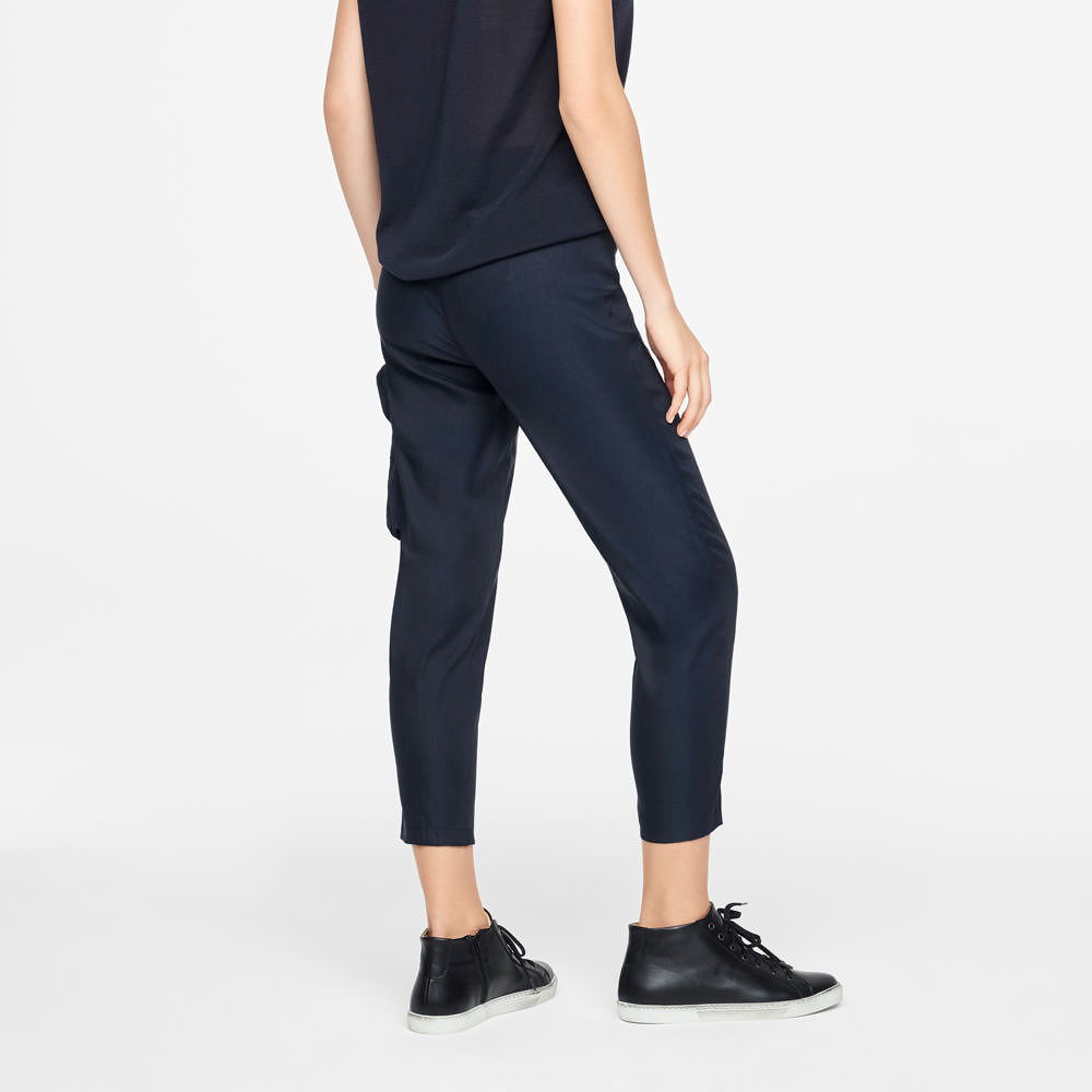 Sarah Pacini HOSE AUS STRETCHLEINEN Rück
