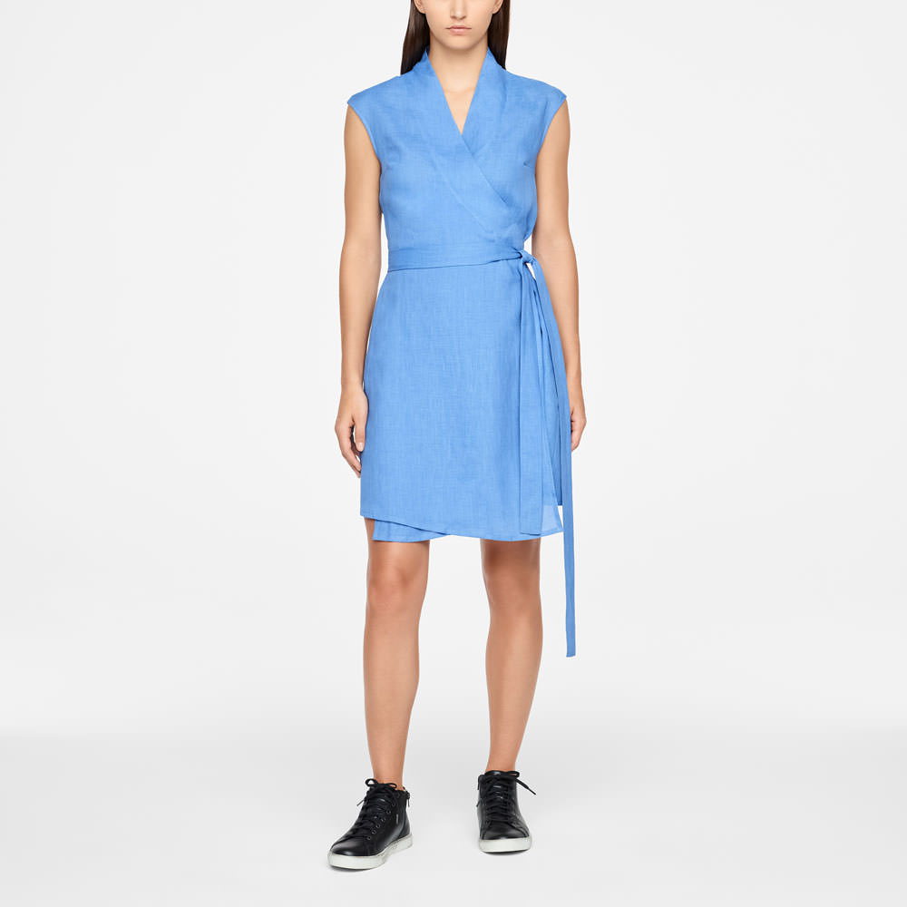 Sarah Pacini ROBE PORTEFEUILLE - LIN De face