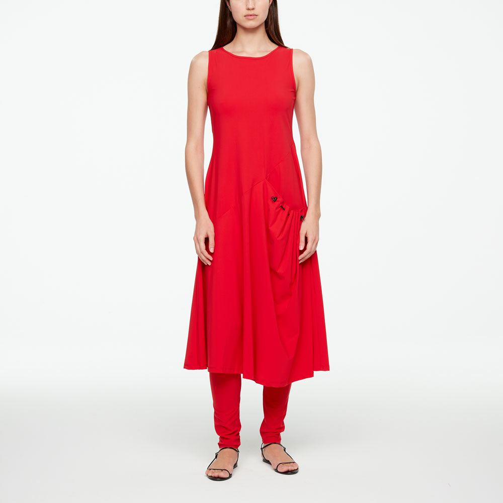 Sarah Pacini ROBE MAXI - TECHNO MATIÈRE De face