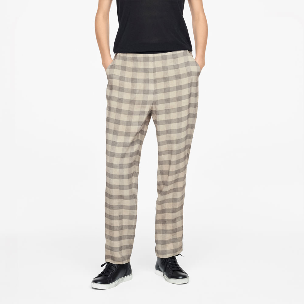 Sarah Pacini LEINENHOSE - TARTAN Vorne