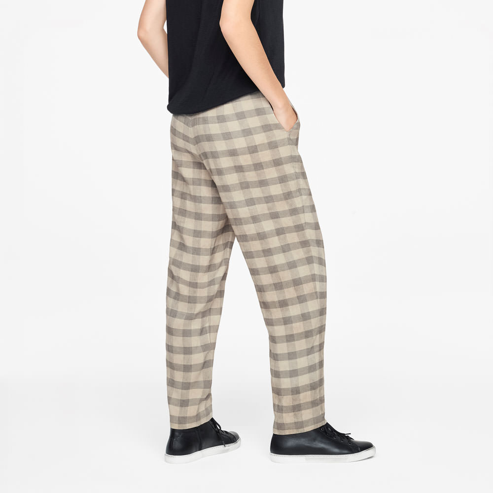 Sarah Pacini LEINENHOSE - TARTAN Rück