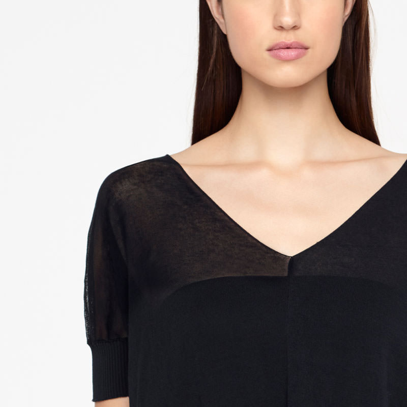 Sarah Pacini COTTON SWEATER - ASYMMETRIC Front