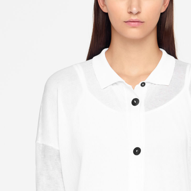 Sarah Pacini CARDIGAN EN COTON - ASYMÉTRIQUE De face