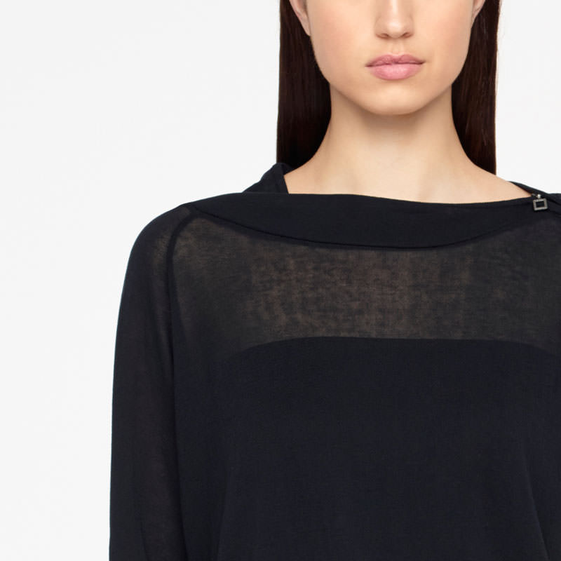 Sarah Pacini URBANER SWEATER - REISSVERSCHLUSS-AUSSCHNITT Vorne