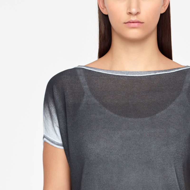 Sarah Pacini GRADIENT SWEATER - CAP SLEEVES Front