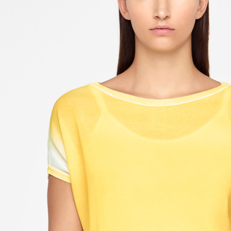 Sarah Pacini GRADIENT SWEATER - CAP SLEEVES Front