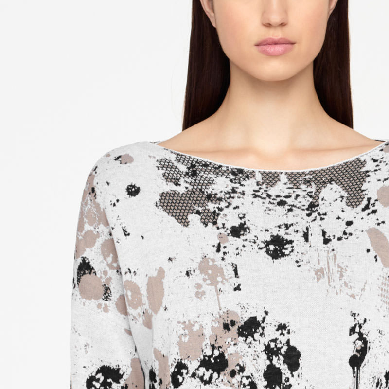Sarah Pacini PULL MURAL - COL BATEAU De face