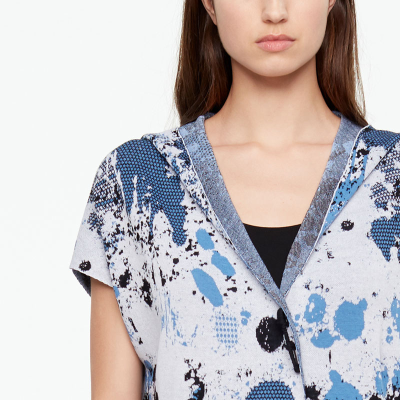 Sarah Pacini MURAL CARDIGAN - CAP SLEEVES Front
