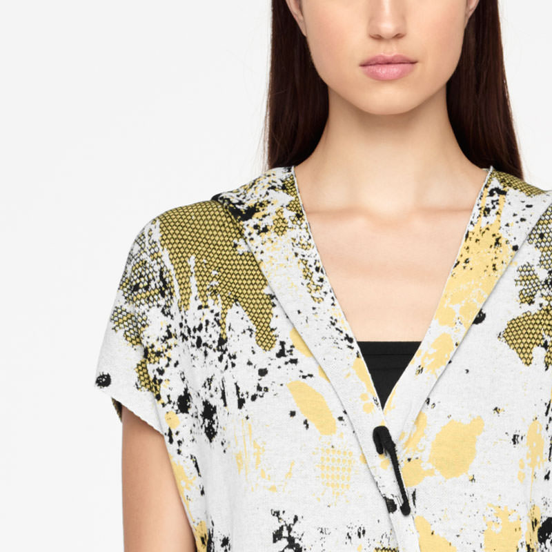 Sarah Pacini CARDIGAN MURAL - MANCHE COURTE De face