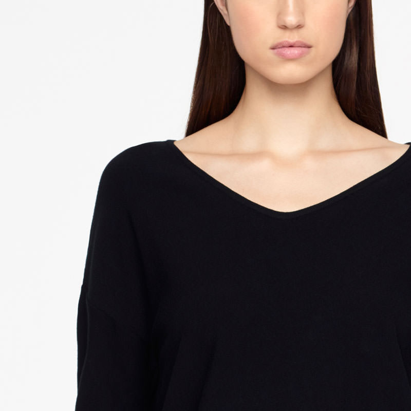 Sarah Pacini LONG SWEATER - ZIPPER DETAILS Front