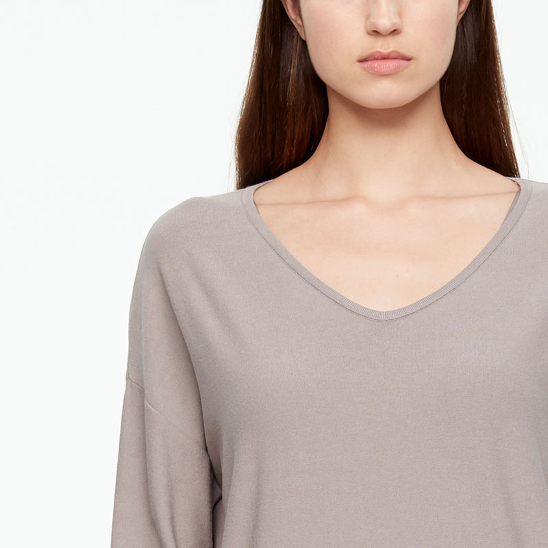 Sarah Pacini LONG SWEATER - ZIPPER DETAILS Front