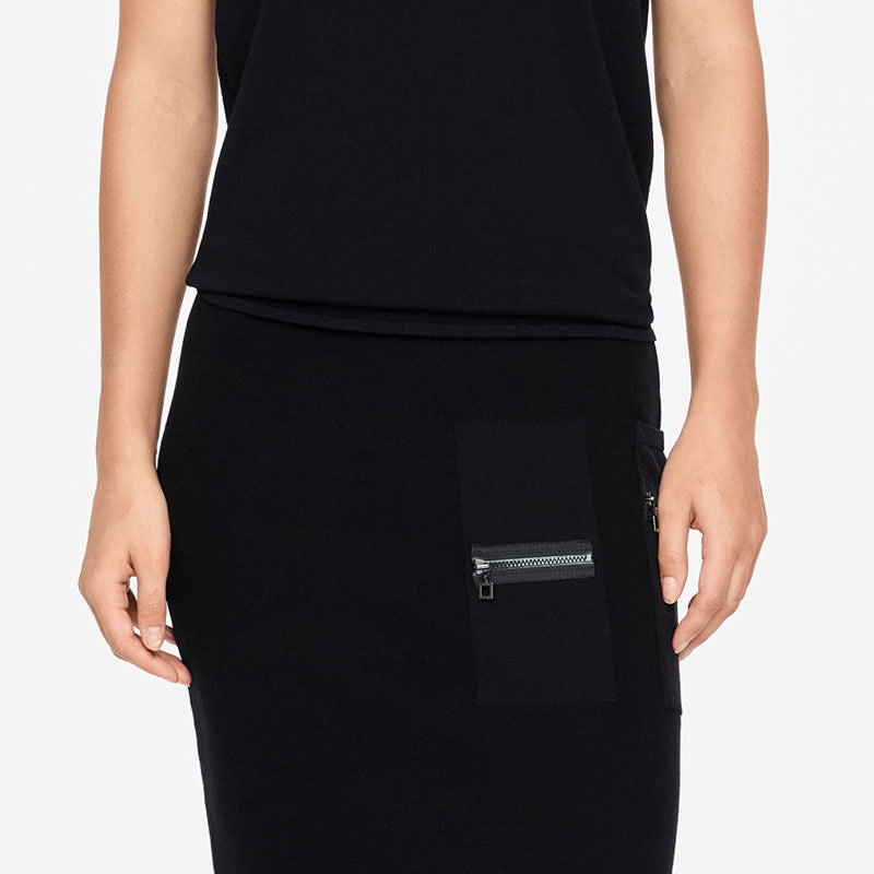Sarah Pacini PENCIL SKIRT - ZIPPER DETAILS Front