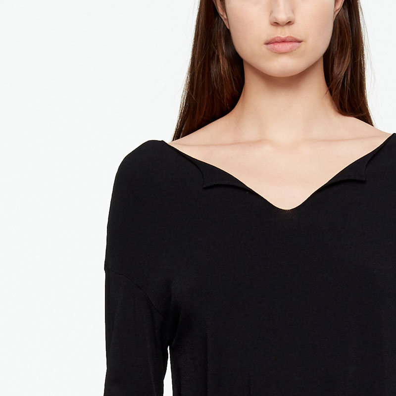Sarah Pacini KLEID-KNIELANG MIT GERAFFTER TASCHE Vorne