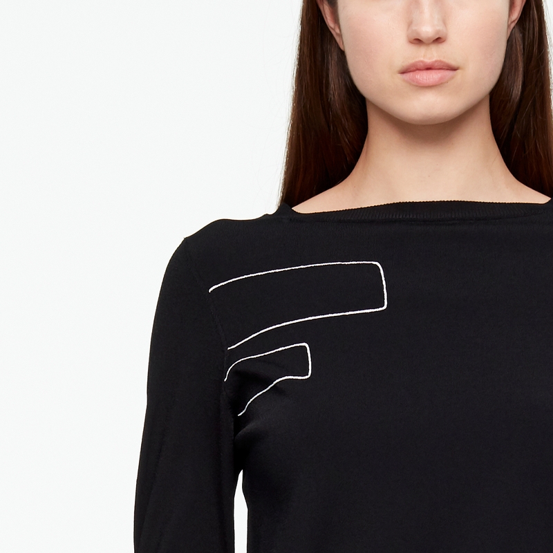 Sarah Pacini PULL - EFFET BRIQUES De face