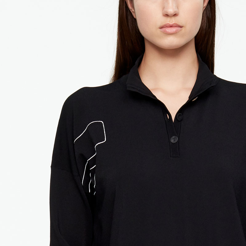Sarah Pacini LONG SWEATER - BRICKWORK Front