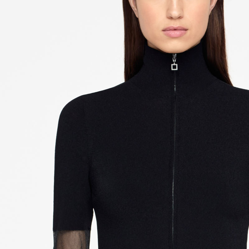 Sarah Pacini CARDIGAN - DÉTAILS TRANSLUCIDES De face