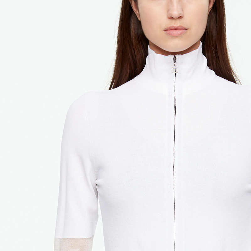 Sarah Pacini CARDIGAN - TRANSLUCENT DETAILS Front