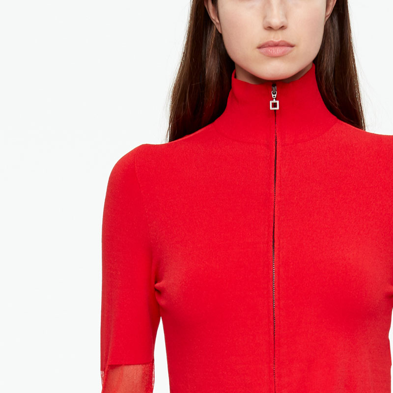 Sarah Pacini CARDIGAN - DÉTAILS TRANSLUCIDES De face