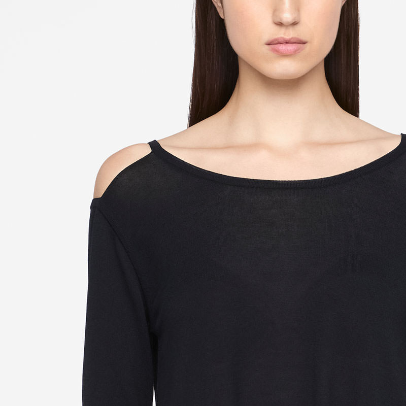 Sarah Pacini LONG SWEATER - MAKO COTTON Front