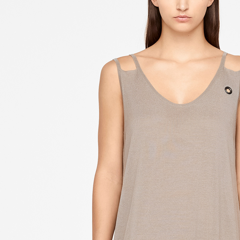 Sarah Pacini KLEID AUS MAKO-BAUMWOLLE - ÄRMELLOS Vorne