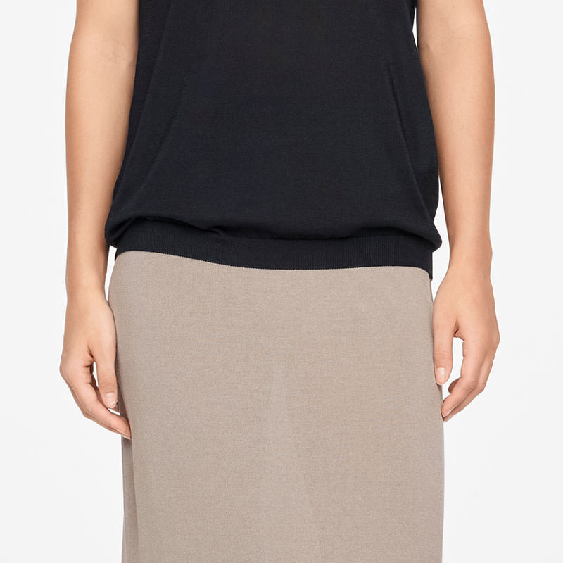 Sarah Pacini MAXI SKIRT - MAKO COTTON Front