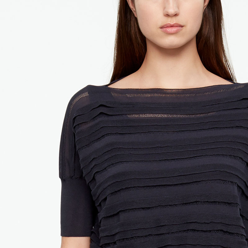 Sarah Pacini PULL COTON MAKO - RAYURES De face