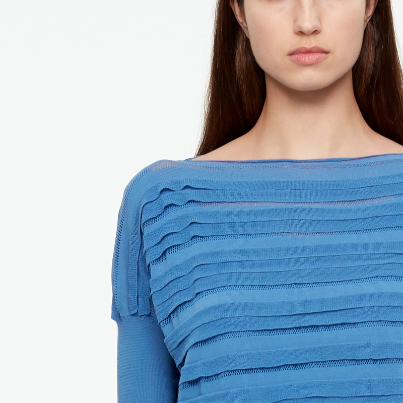 Sarah Pacini PULL COTON MAKO - RAYURES De face