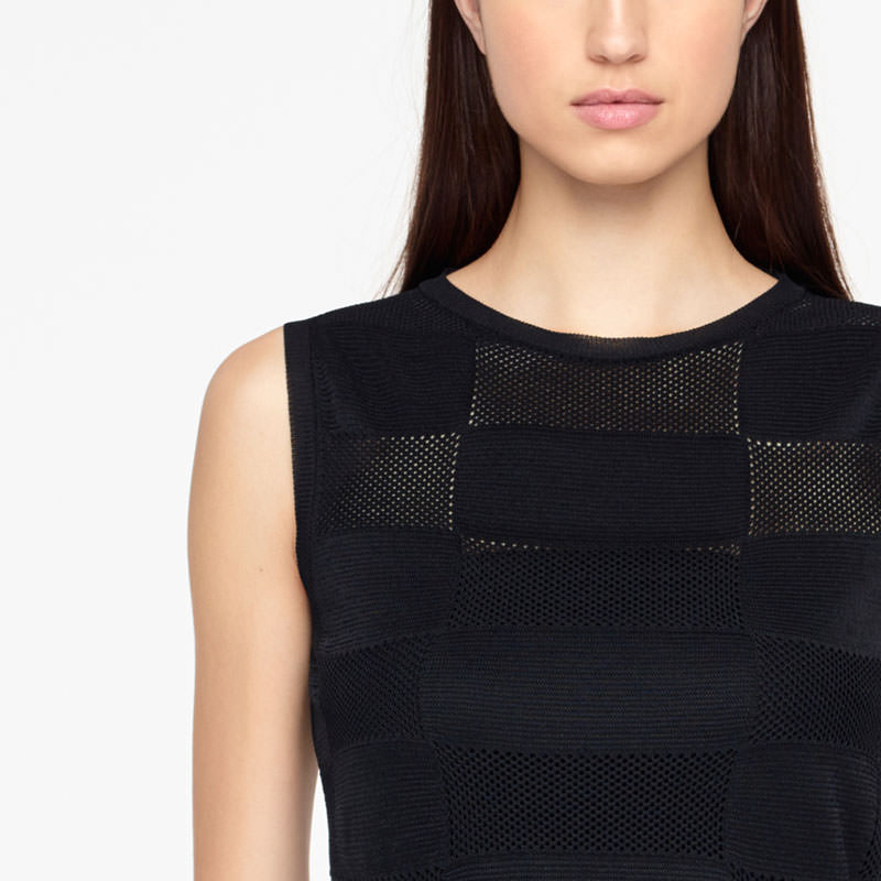 Sarah Pacini LEINEN-SWEATER - ÄRMELLOS Vorne