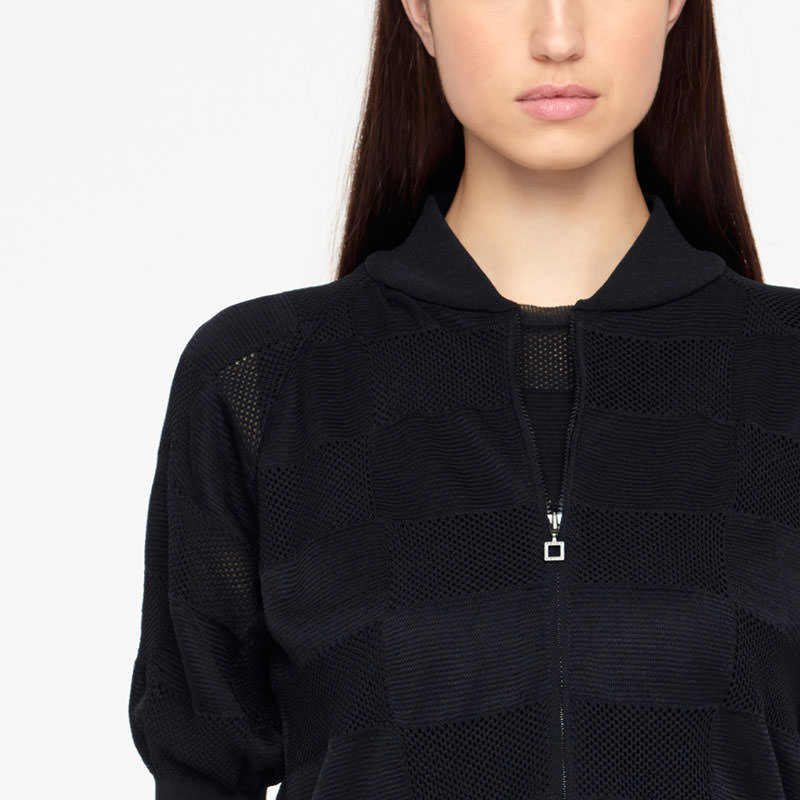 Sarah Pacini CARDIGAN MET RITS Voorzijde