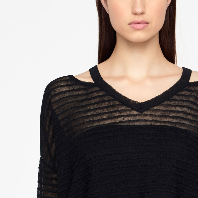 Sarah Pacini PULL EN LIN - RELIEF De face