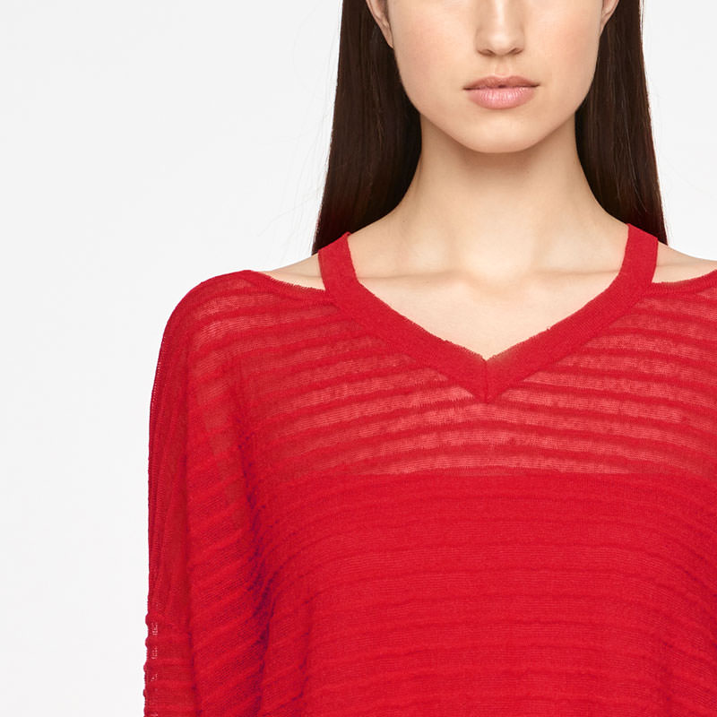 Sarah Pacini LINEN SWEATER - RELIEF Front