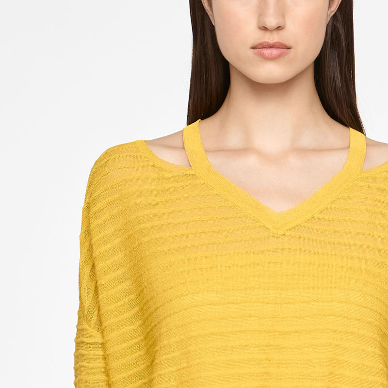 Sarah Pacini PULL EN LIN - RELIEF De face