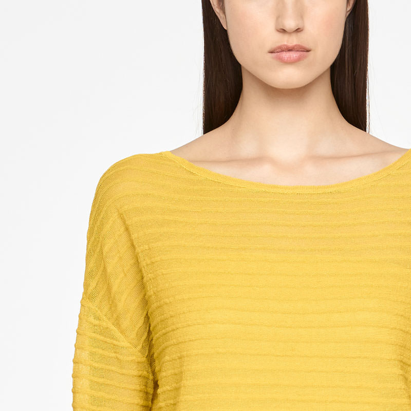 Sarah Pacini LONG LINEN SWEATER - RELIEF Front