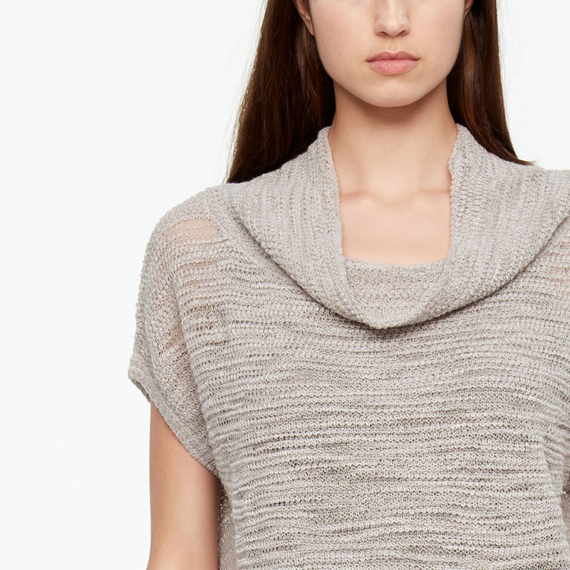 Sarah Pacini PULL MANCHES COURTES - MAILLE FANTAISIE De face