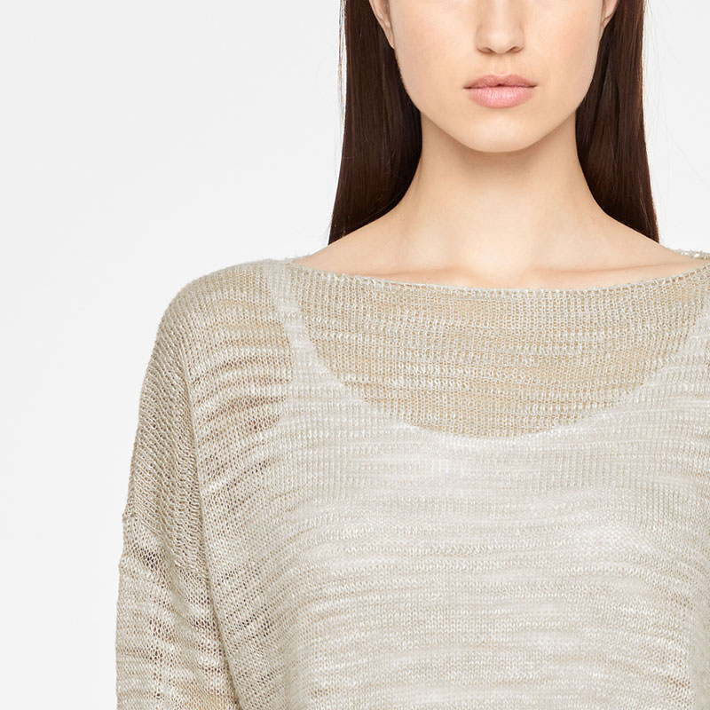 Sarah Pacini PULL OMBRÉ - COL BATEAU De face
