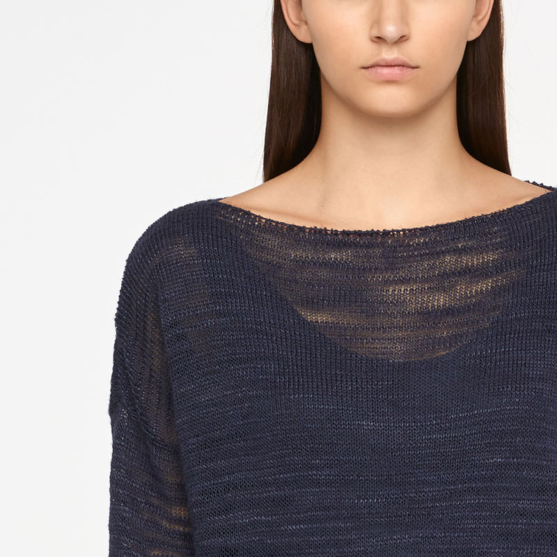 Sarah Pacini PULL OMBRÉ - COL BATEAU De face