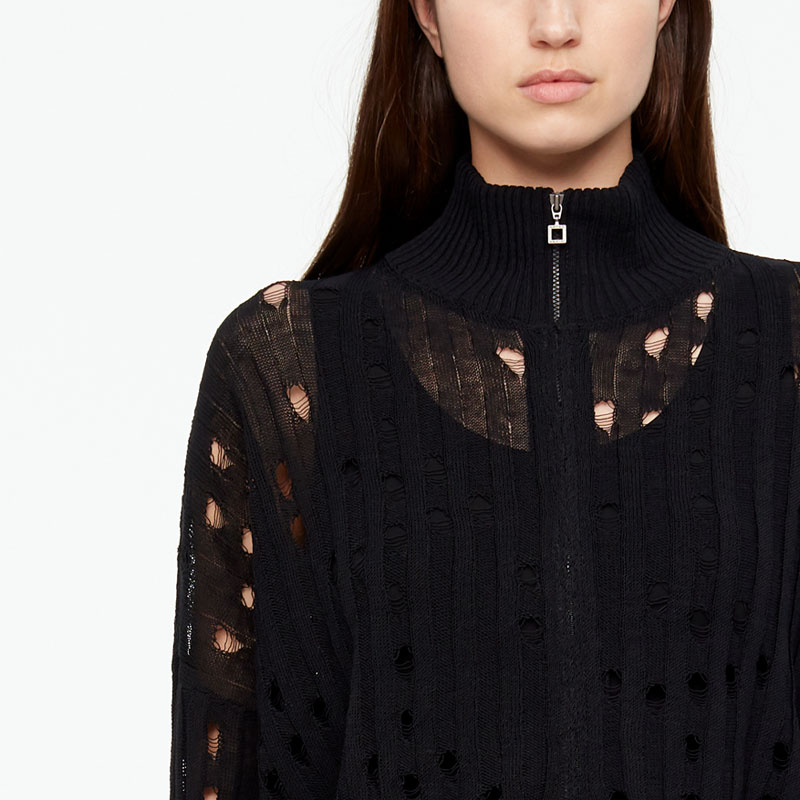 Sarah Pacini CARDIGAN - MAILLE AJOURÉE De face