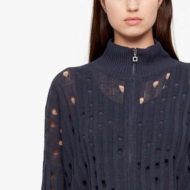 Sarah Pacini CARDIGAN - MAILLE AJOURÉE De face