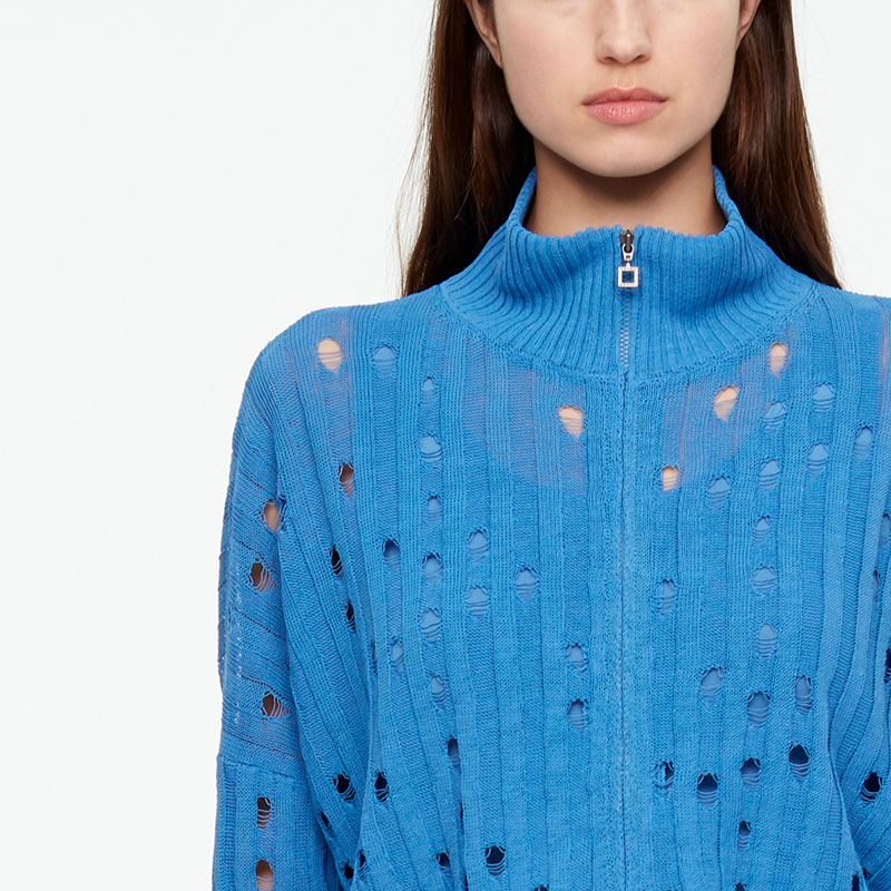 Sarah Pacini CARDIGAN - MAILLE AJOURÉE De face