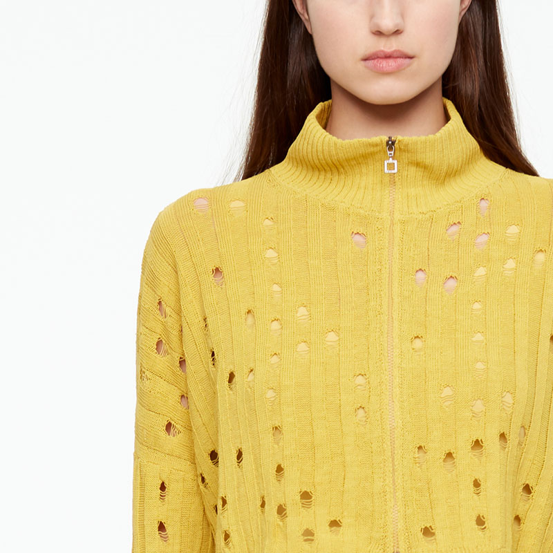 Sarah Pacini CARDIGAN - MAILLE AJOURÉE De face