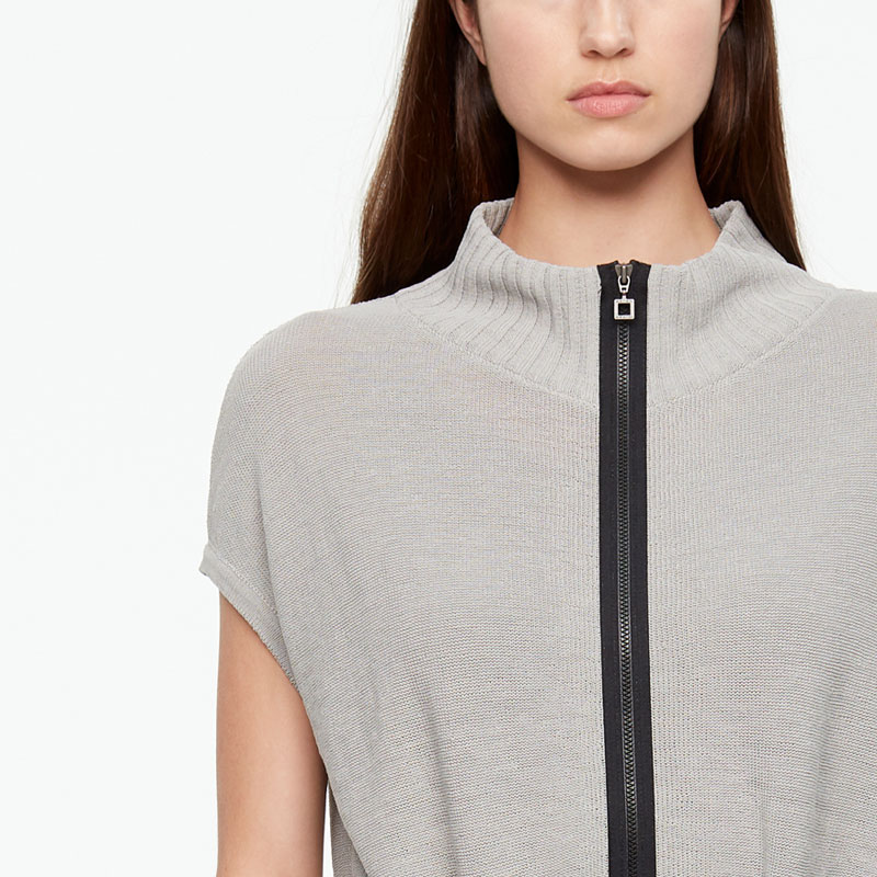 Sarah Pacini LINEN CARDIGAN - DRAWSTRING Front