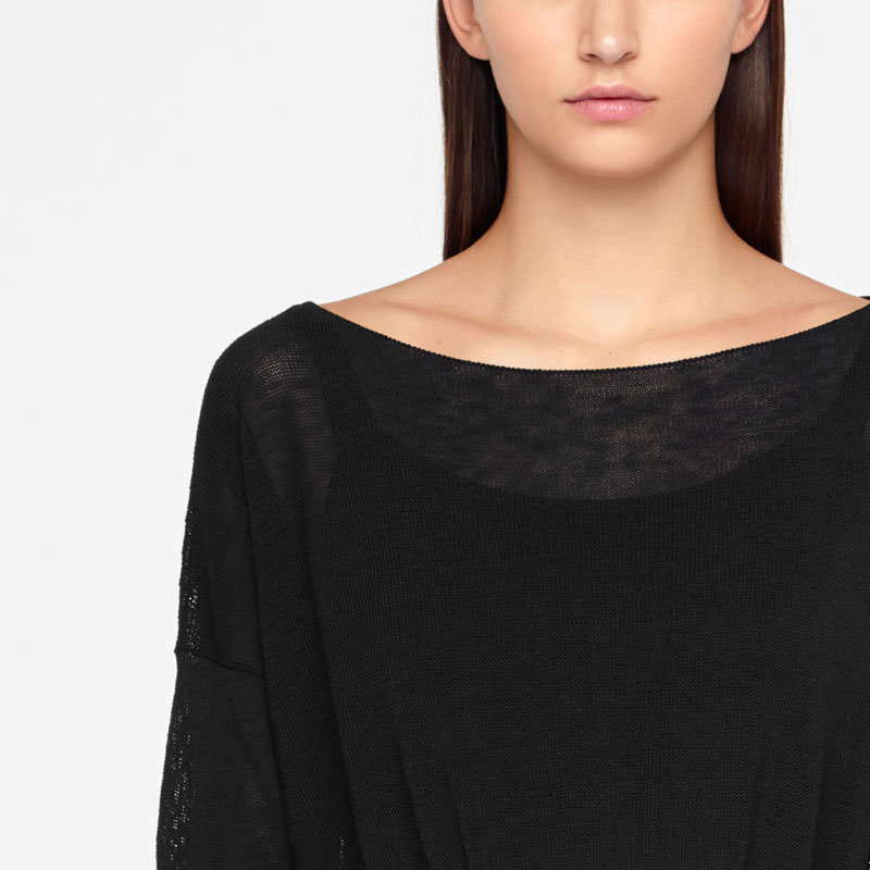 Sarah Pacini LINEN SWEATER - FULL SLEEVES Front